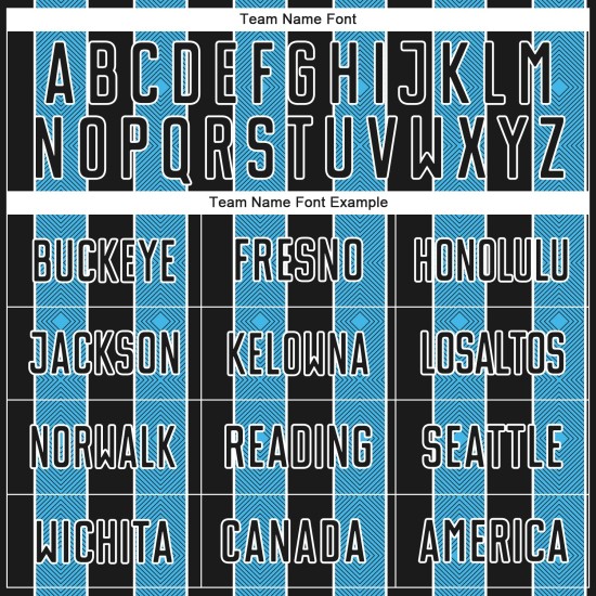 Blue-White Jersey Line Sublimation Sports Uniform Black Soccer Sky Custom Pinstripe