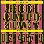 Custom Pink-Light Soccer Sublimation Line Black Jersey Yellow Uniform Pinstripe Sports