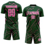 Pink-White Uniform Custom Lightning Jersey Sports Green Soccer Sublimation