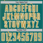 Soccer Teal Old Jersey Sports Custom Sublimation Lightning Gold-White Uniform Soccer Teal Old Jersey Sports Custom Sublimation Lightning Gold-White Uniform