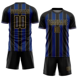 Pinstripe Black Line Jersey Sublimation Royal-Old Uniform Soccer Gold Sports Custom