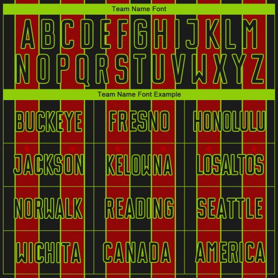 Jersey Sublimation Custom Sports Soccer Uniform Green Black Pinstripe Line Red-Neon