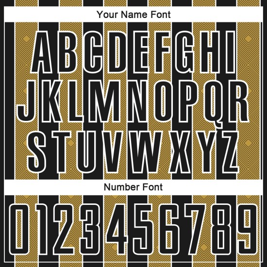 Sports Pinstripe Black Sublimation Gold-White Old Jersey Custom Uniform Line Soccer Sports Pinstripe Black Sublimation Gold-White Old Jersey Custom Uniform Line Soccer