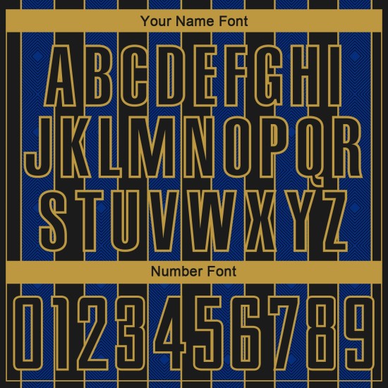 Pinstripe Black Line Jersey Sublimation Royal-Old Uniform Soccer Gold Sports Custom Pinstripe Black Line Jersey Sublimation Royal-Old Uniform Soccer Gold Sports Custom