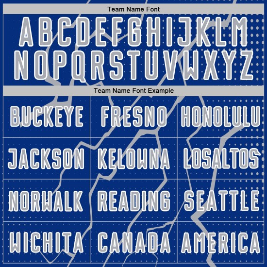 Gray-White Sublimation Royal Sports Jersey Soccer Lightning Custom Uniform