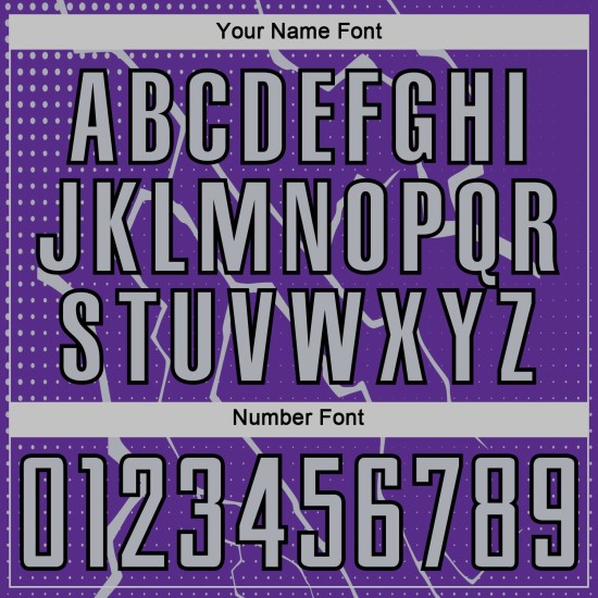 Sublimation Custom Sports Purple Gray-Black Lightning Soccer Jersey Uniform Sublimation Custom Sports Purple Gray-Black Lightning Soccer Jersey Uniform