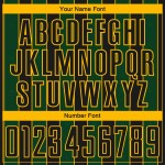Green-Gold Uniform Custom Jersey Soccer Line Sublimation Black Pinstripe Sports