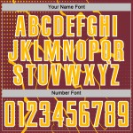 Jersey Gold-White Uniform Soccer Sports Custom Sublimation Lightning Burgundy