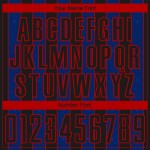 Pinstripe Royal-Red Black Sublimation Uniform Custom Jersey Sports Line Soccer