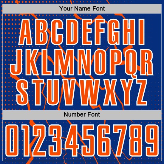 Lightning Sublimation Custom Uniform Jersey Orange-White Soccer Royal Sports Lightning Sublimation Custom Uniform Jersey Orange-White Soccer Royal Sports