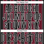 Sports Crimson-White Black Jersey Line Pinstripe Soccer Uniform Custom Sublimation