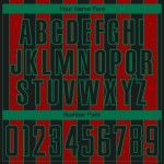 Jersey Green Black Custom Soccer Uniform Line Sublimation Red-Kelly Sports Pinstripe