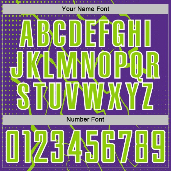 Uniform Purple Soccer Sports Custom Green-White Lightning Jersey Sublimation Neon