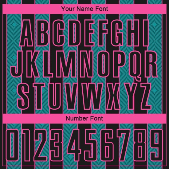 Sublimation Line Uniform Black Pinstripe Jersey Sports Custom Teal-Pink Soccer