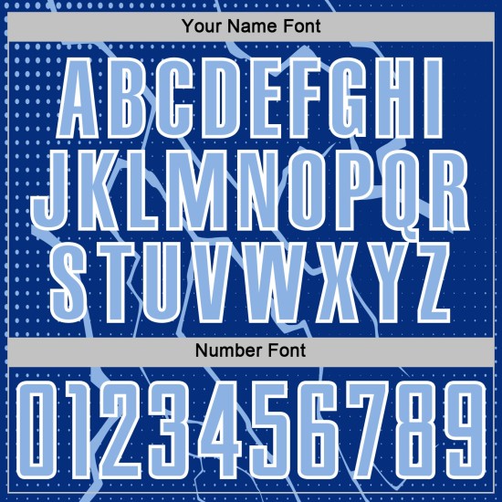 Blue-White Sports Sublimation Light Lightning Uniform Royal Custom Jersey Soccer