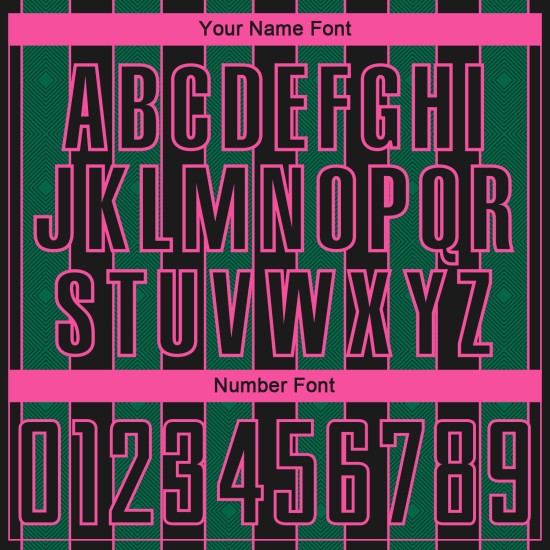 Uniform Green-Pink Kelly Custom Pinstripe Black Sports Line Soccer Jersey Sublimation Uniform Green-Pink Kelly Custom Pinstripe Black Sports Line Soccer Jersey Sublimation