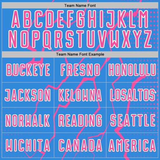 Pink-White Uniform Custom Sports Blue Jersey Lightning Powder Soccer Sublimation