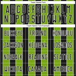 Sports Custom Pinstripe Green-White Uniform Soccer Neon Black Jersey Sublimation Line