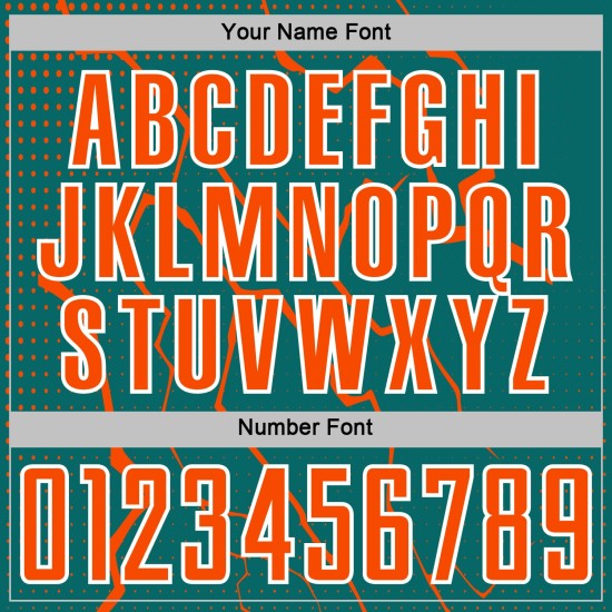 Soccer Sports Lightning Jersey Orange-White Teal Sublimation Custom Uniform