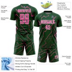Pink-White Uniform Custom Lightning Jersey Sports Green Soccer Sublimation