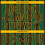 Sports Green-Gold Line Kelly Soccer Custom Jersey Sublimation Uniform Black Pinstripe