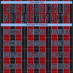 Sports Jersey Uniform Black Custom Pinstripe Soccer Red-Light Blue Sublimation Line