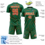 Green Uniform Soccer Lightning Jersey Orange-White Sublimation Sports Kelly Custom