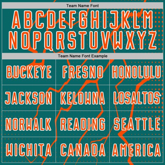 Soccer Sports Lightning Jersey Orange-White Teal Sublimation Custom Uniform