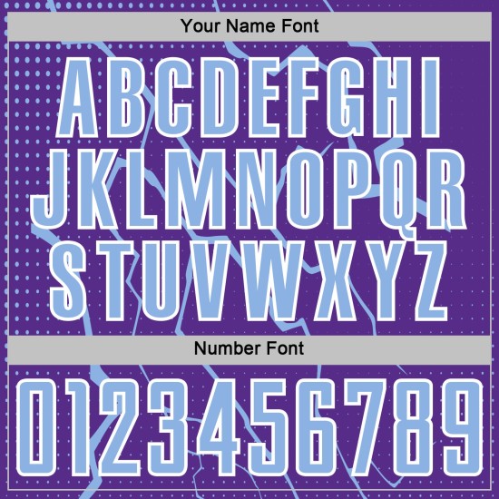 Soccer Sublimation Uniform Jersey Sports Lightning Light Purple Blue-White Custom