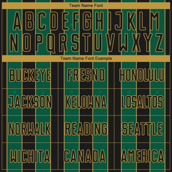 Sports Black Kelly Custom Pinstripe Sublimation Soccer Jersey Gold Uniform Green-Old Line