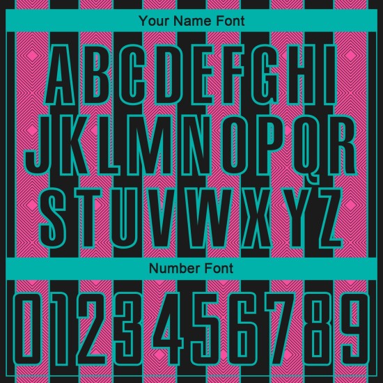 Soccer Uniform Pink-Aqua Black Pinstripe Sports Jersey Sublimation Custom Line