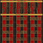 Sublimation Gold Sports Line Jersey Soccer Custom Uniform Red-Old Pinstripe Black