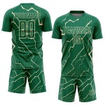Lightning Sports Green Custom Kelly Cream Uniform Jersey Soccer Sublimation