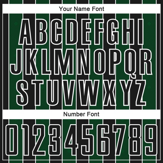 Custom Jersey Line Pinstripe Sports Sublimation Soccer Uniform Green-White Black Custom Jersey Line Pinstripe Sports Sublimation Soccer Uniform Green-White Black