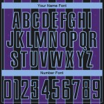 Sports Pinstripe Black Sublimation Uniform Blue Custom Purple-Light Jersey Soccer Line