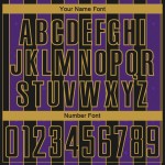 Line Black Custom Gold Pinstripe Sublimation Uniform Sports Soccer Purple-Old Jersey