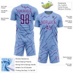 Lightning Purple-White Uniform Blue Custom Soccer Light Sports Jersey Sublimation