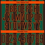 Kelly Custom Soccer Green-Orange Uniform Pinstripe Sports Black Sublimation Line Jersey