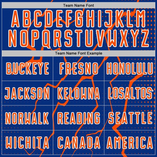 Lightning Sublimation Custom Uniform Jersey Orange-White Soccer Royal Sports Lightning Sublimation Custom Uniform Jersey Orange-White Soccer Royal Sports