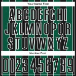 Soccer Pinstripe Jersey Kelly Custom Uniform Black Green-White Sublimation Sports Line