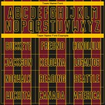 Soccer Line Sublimation Crimson-Gold Sports Uniform Pinstripe Jersey Black Custom