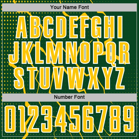 Green Custom Sports Yellow-White Lightning Uniform Jersey Soccer Sublimation